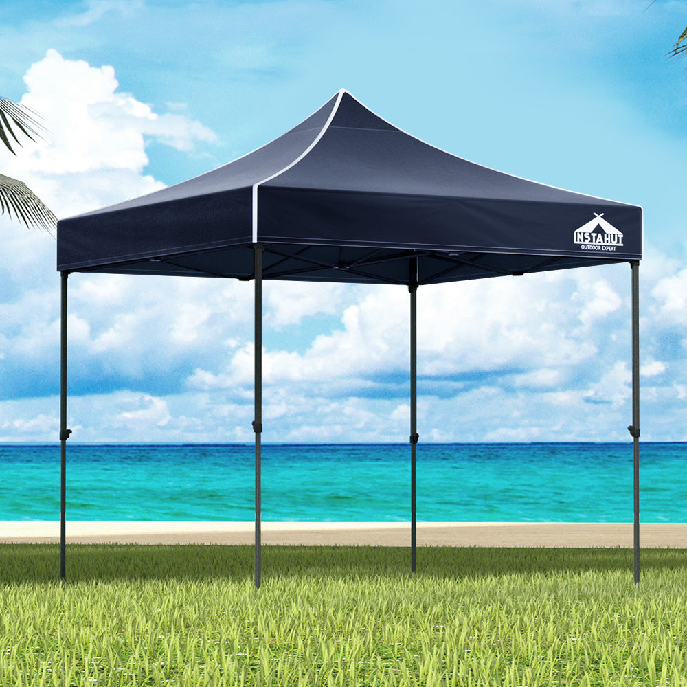 Instahut 3m x 3m Pop Up Marquee / Gazebo w/Base Pods (Available in Black, Blue & Navy)