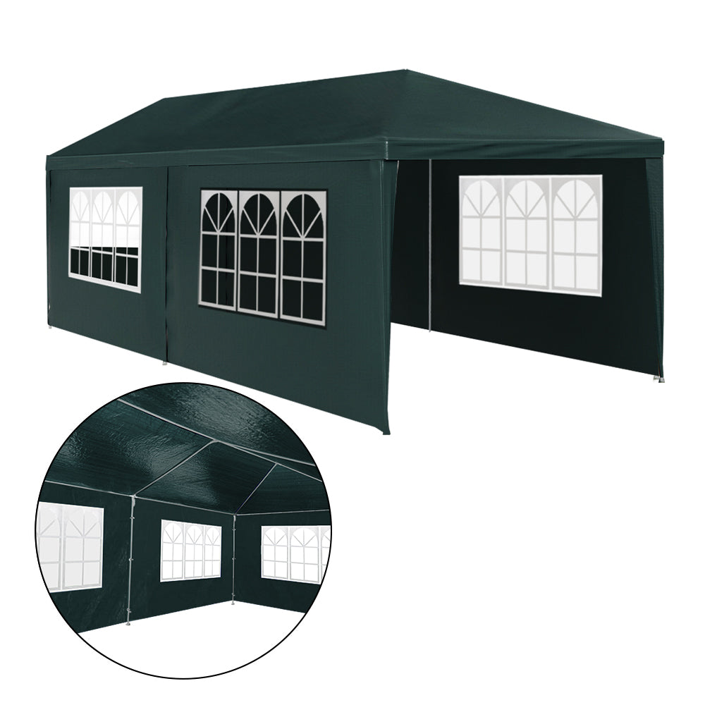 Instahut 3m x 6m Gazebo / Marquee with Side Walls(4 Panels) - Green