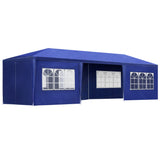 Instahut 3m x 9m Marquee with Side Wall (8 Panels) - White and Blue