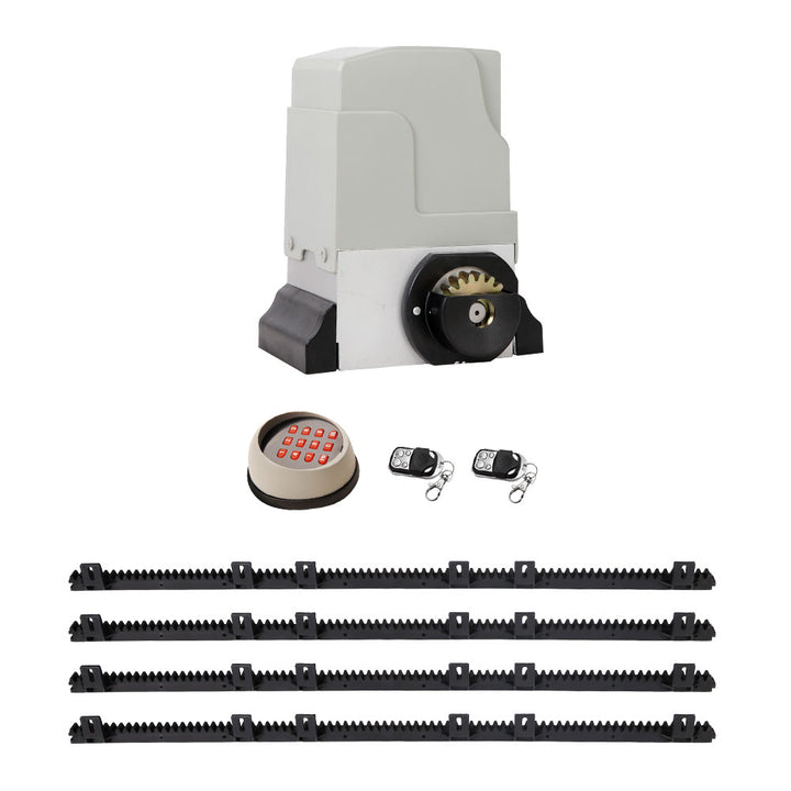 Lockmaster Automatic Sliding Gate Opener Kit - with Keypad & Remotes - 4m / 1800kg