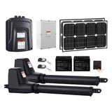 Lockmaster Dual Swing Gate Opener Kit - Solar Powered (40w) - Max 800kg / 11m Gate