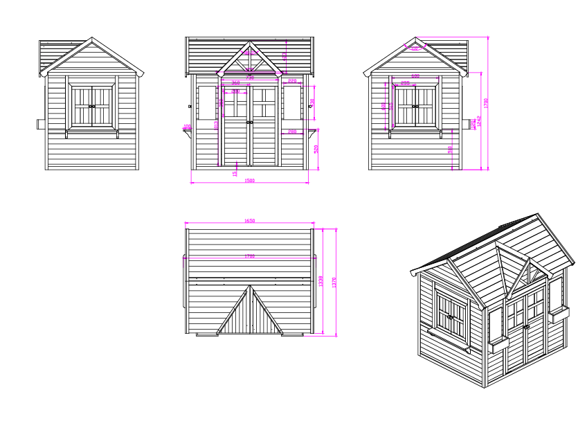 Kidzshack Country Shack Cubby House (with Mud Kitchen Option)