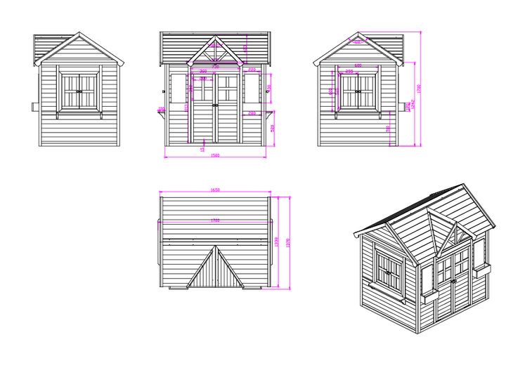 Kidzshack Country Shack Cubby House (with Mud Kitchen Option)