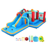 Inflatable Water Slide with Slide, Splash Pool, Jumping Castle & More - 6.15m x 3.2m