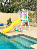 Kidzshack Pool Slide with Wooden Frame (12 slide colours)