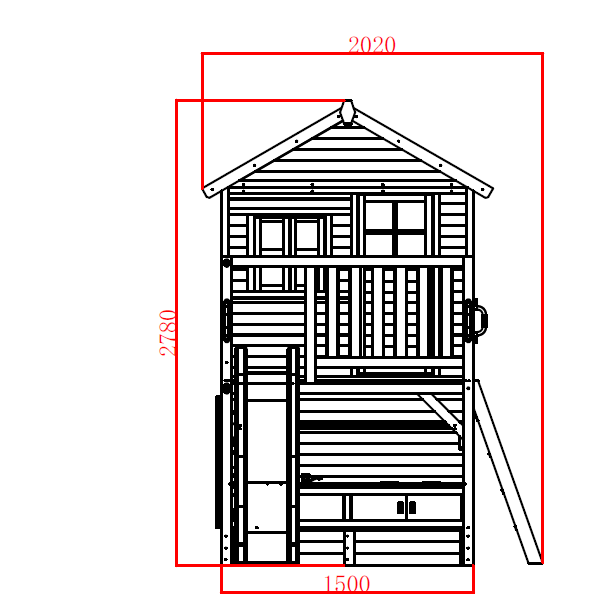 Kidzshack Inspiration Cubby House with Mud Kitchen & Activity Zone