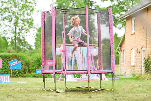 Plum 4Ft Junior Springsafe Trampoline & Enclosure - Pink