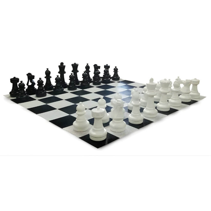 Jenjo Giant Size Plastic Outdoor Chess Game Set w/Plastic 3m Mat