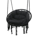 Hammock Hanging Swing Chair with Cushions in Black - Lifespan Kids
