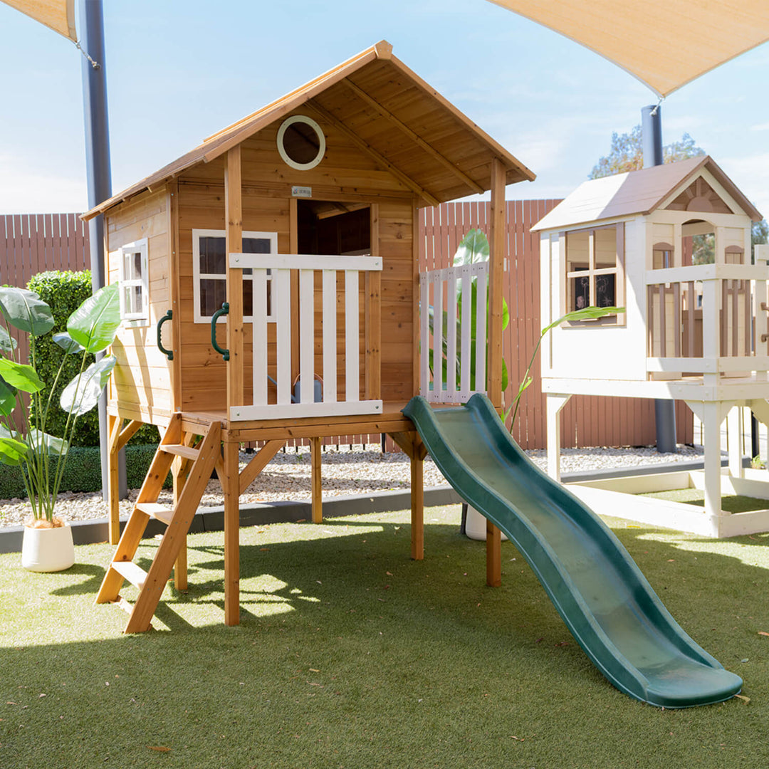 Archie Elevated Cubby House with 1.8m Slide - Lifespan Kids
