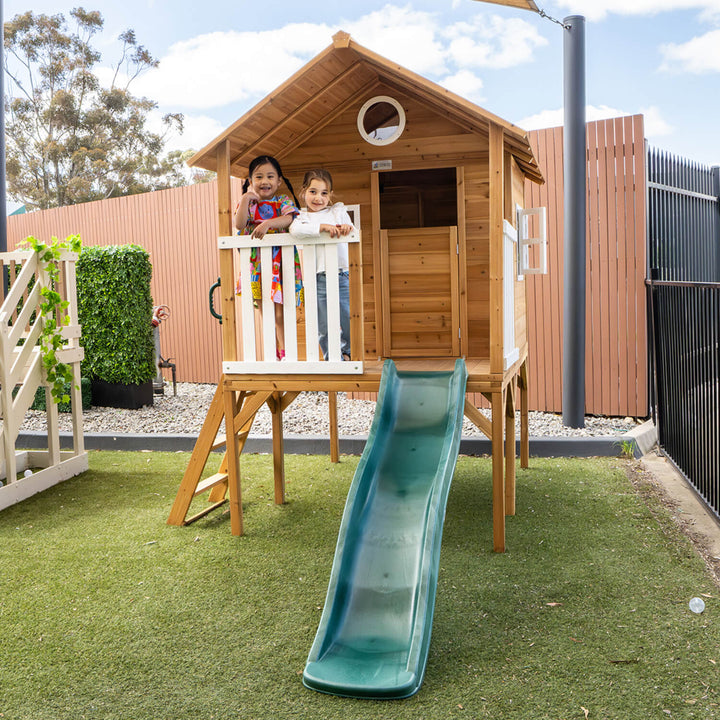 Archie Elevated Cubby House with 1.8m Slide - Lifespan Kids