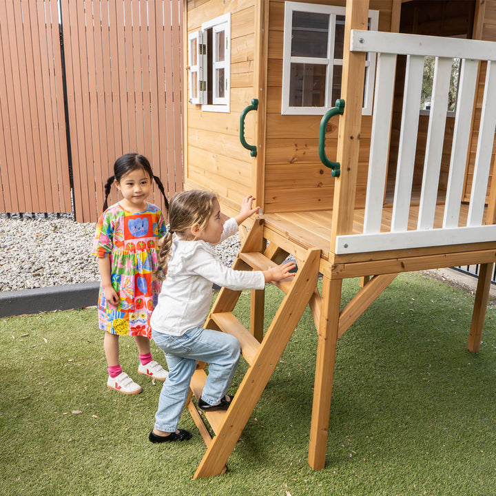 Archie Elevated Cubby House with 1.8m Slide - Lifespan Kids