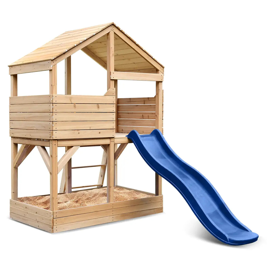 Lifespan Kids Bentley Cubby House with 1.8m Blue Slide