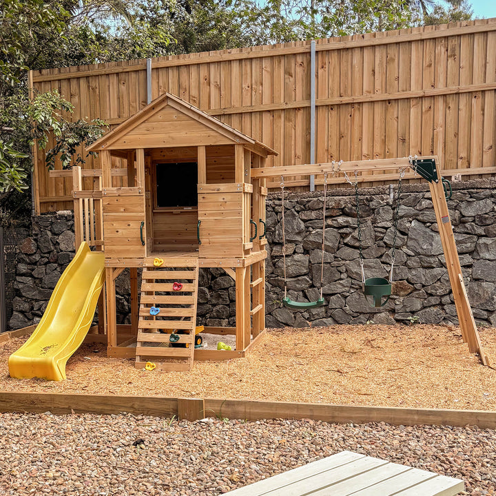Kingston Elevated Cubby House with Slide - by Lifespan Kids