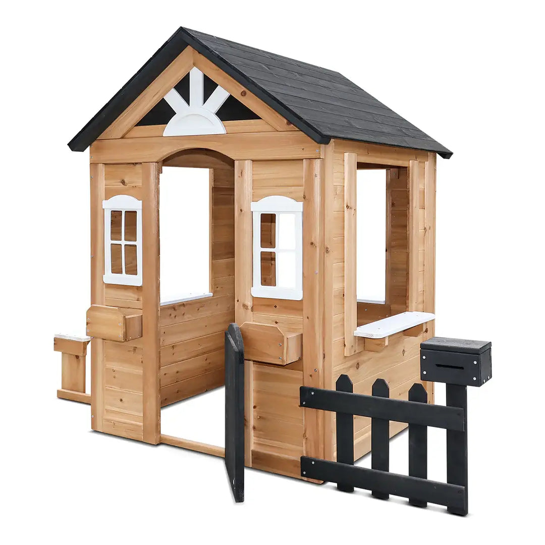 Kids Teddy V3 Cubby House Natural Timber - Lifespan Kids