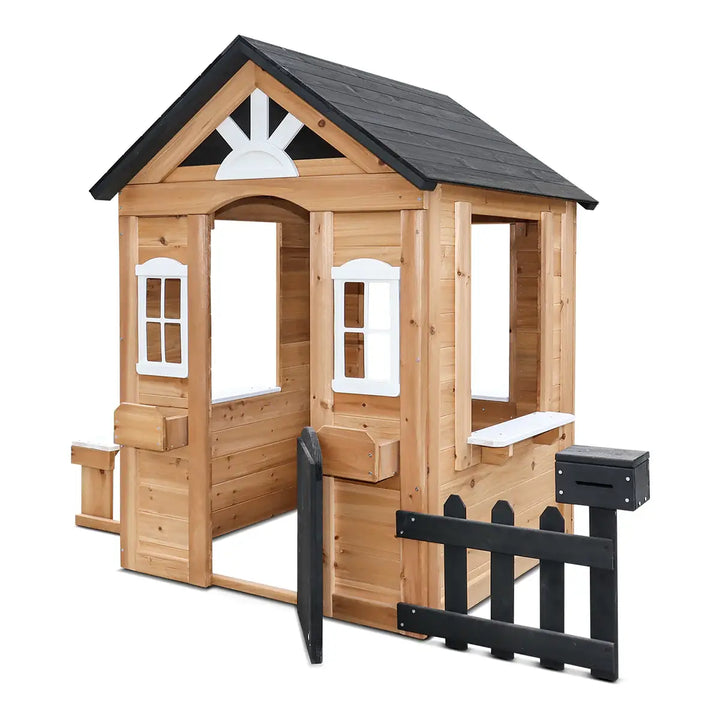 Kids Teddy V3 Cubby House Natural Timber - Lifespan Kids