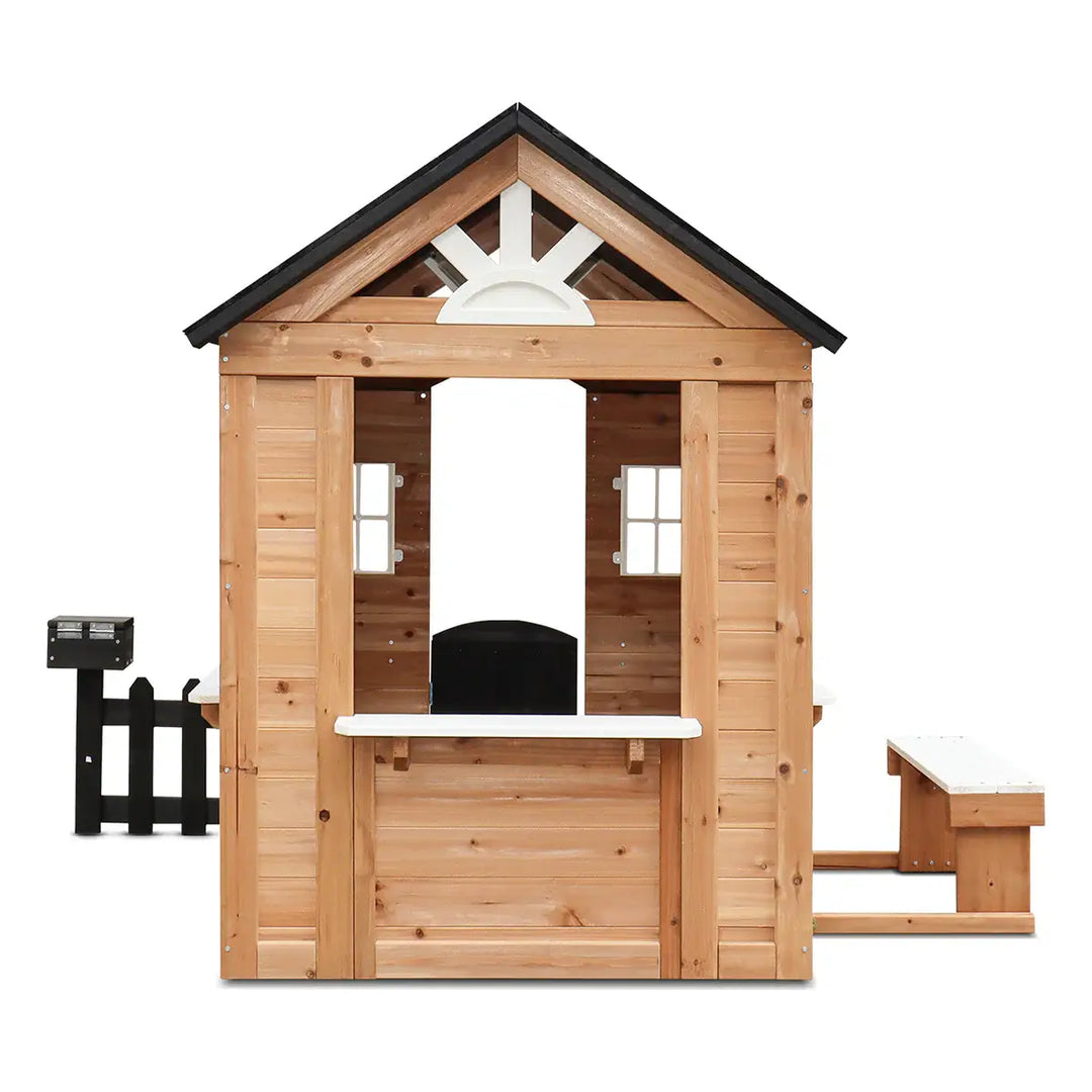 Kids Teddy V3 Cubby House Natural Timber - Lifespan Kids