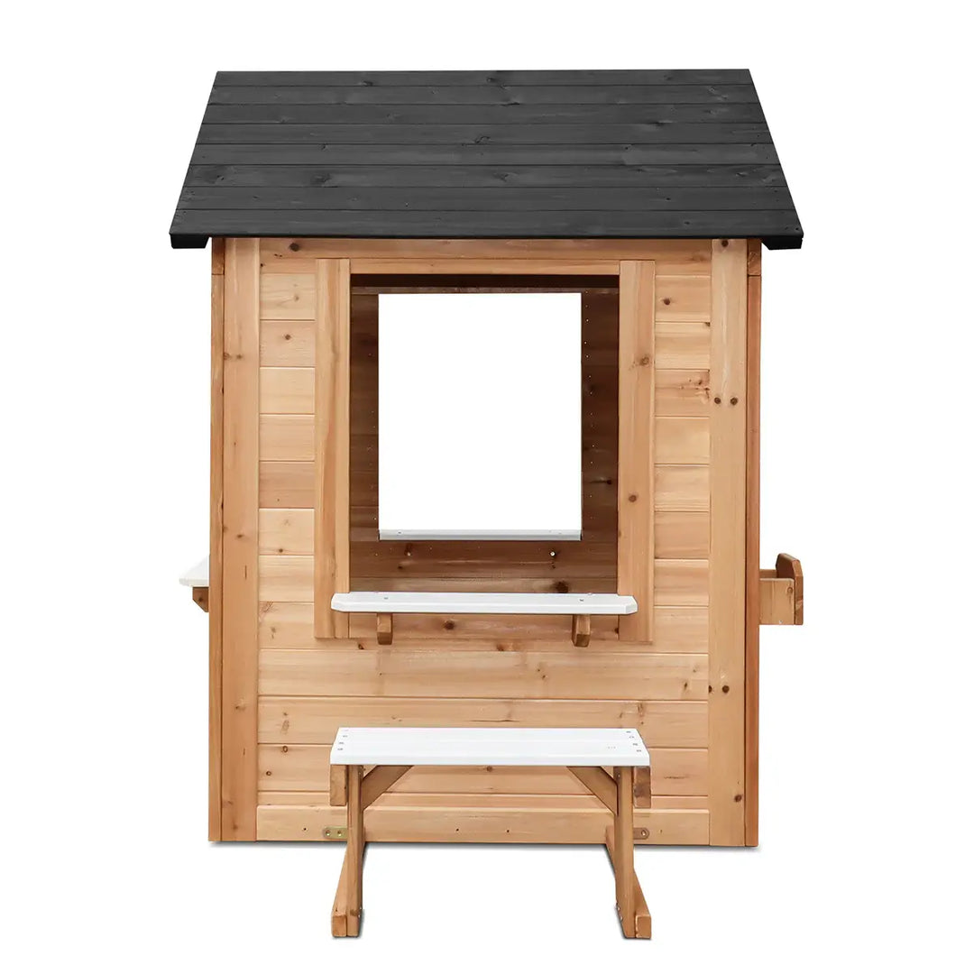 Kids Teddy V3 Cubby House Natural Timber - Lifespan Kids