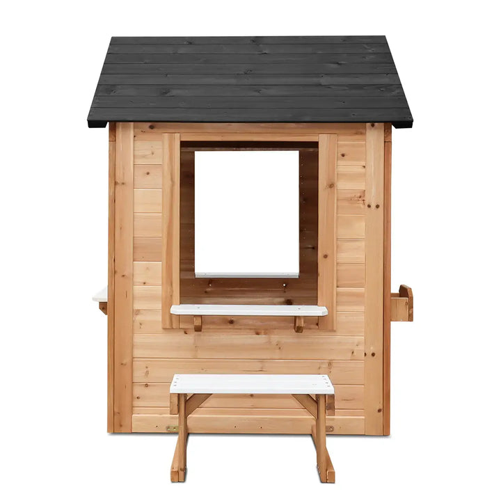 Kids Teddy V3 Cubby House Natural Timber - Lifespan Kids