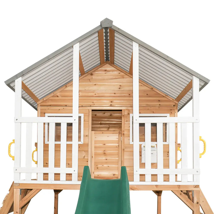 Winchester Cubby House with Elevation Kit & 3.0m Slide (Green or Yellow Slide)