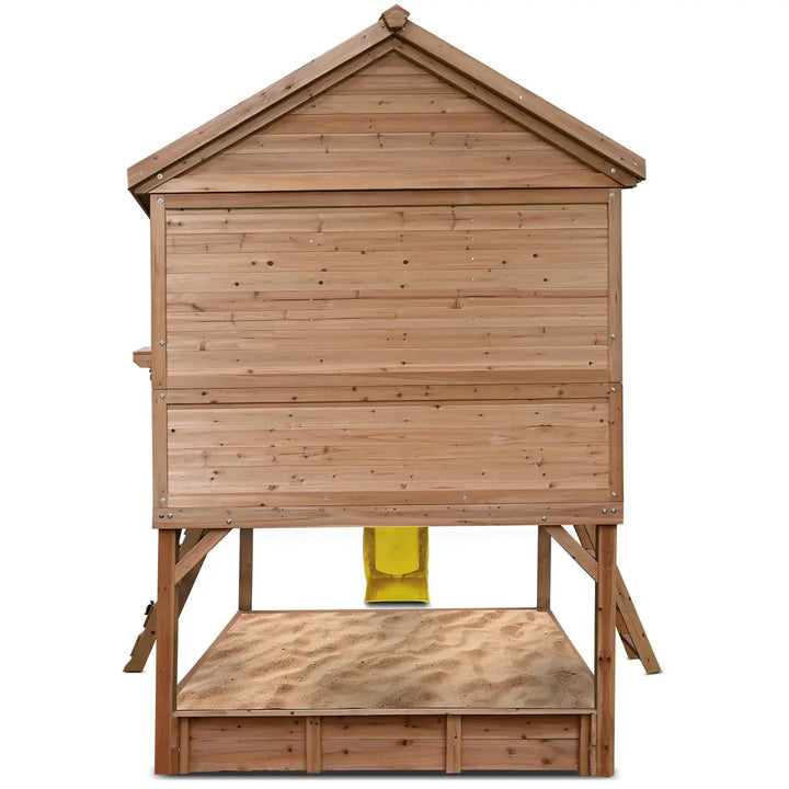 Winchester Cubby House with 1.2m Elevation Platform and 2.2m Slide (Green, Blue or Yellow)  - Lifespan Kids