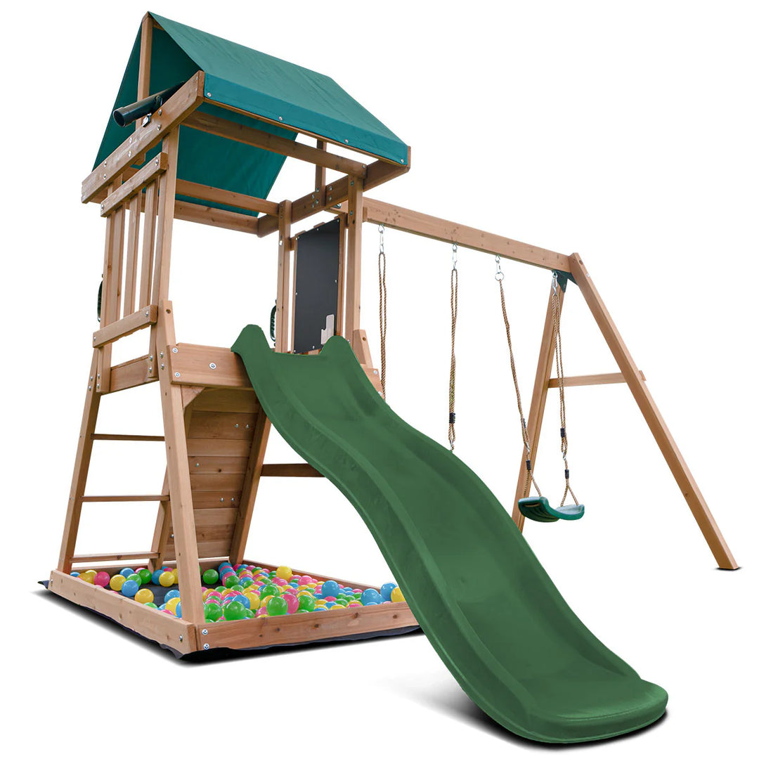 Greenvale Play Centre with 1.8m Slide (Green or Yellow) - Lifespan Kids