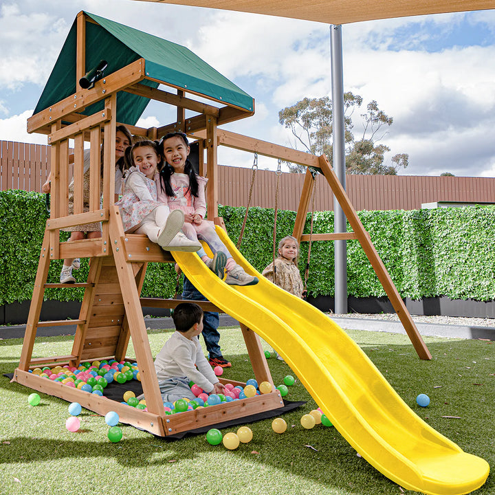 Greenvale Play Centre with 1.8m Slide (Green or Yellow) - Lifespan Kids