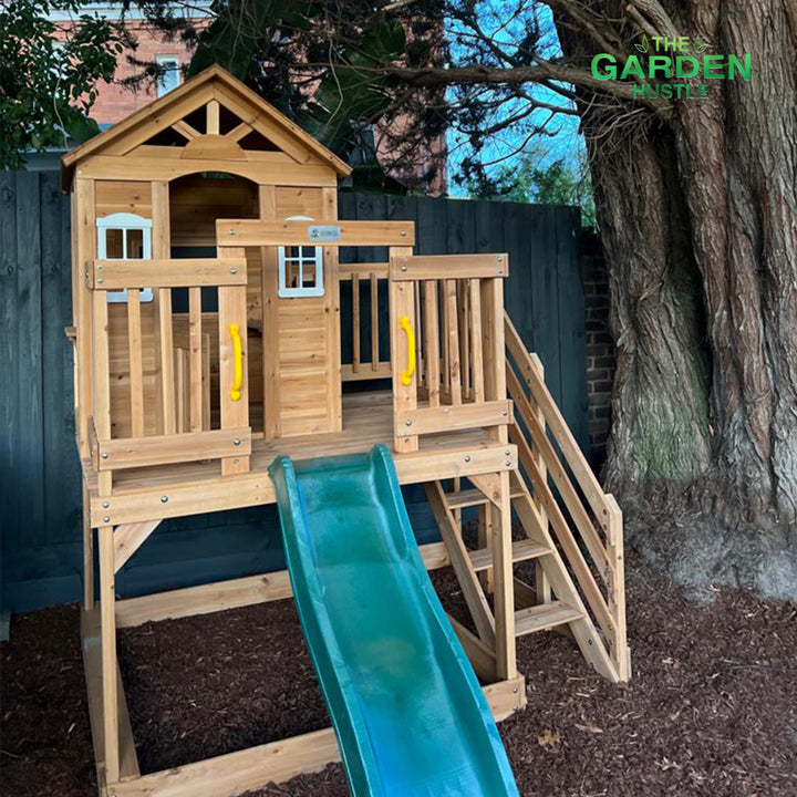 Silverton Cubby House with 1.8m Slide (Blue or Green) - Lifespan Kids