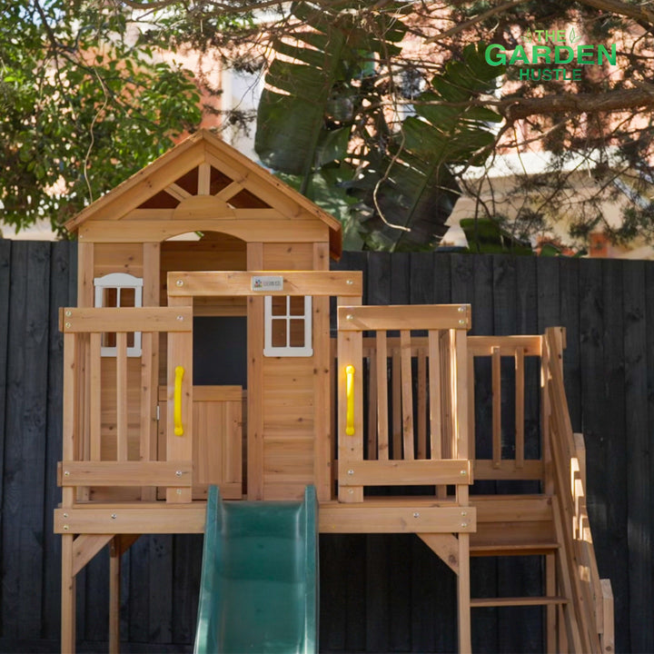 Silverton Cubby House with 1.8m Slide (Blue or Green) - Lifespan Kids