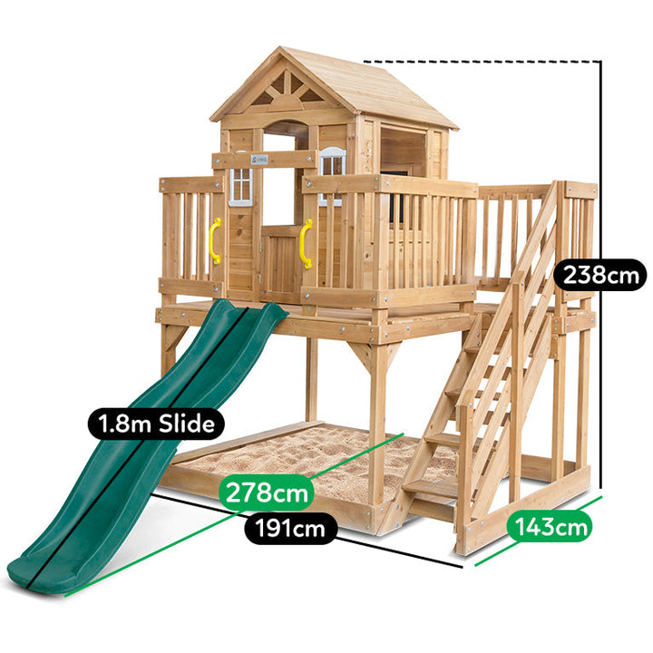 Silverton Cubby House with Rock Climbing Wall - Lifespan Kids