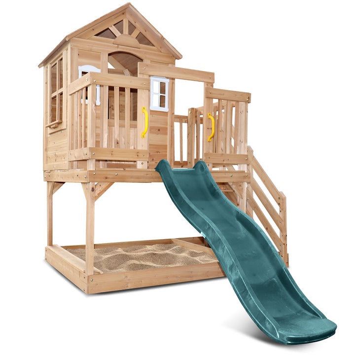 Silverton Cubby House with 1.8m Slide (Blue or Green) - Lifespan Kids