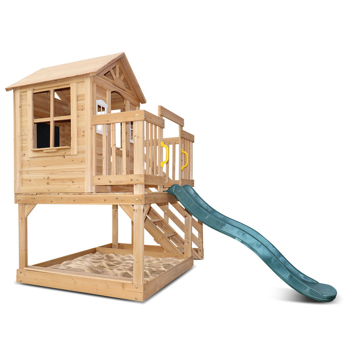 Silverton Cubby House with 1.8m Slide (Blue or Green) - Lifespan Kids