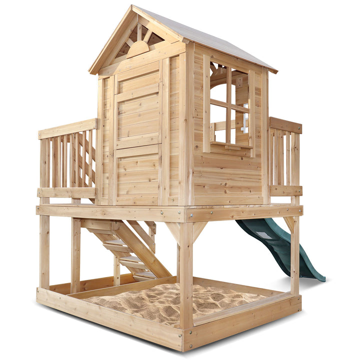 Silverton Cubby House with 1.8m Slide (Blue or Green) - Lifespan Kids