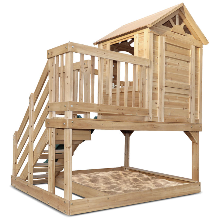 Silverton Cubby House with 1.8m Slide (Blue or Green) - Lifespan Kids