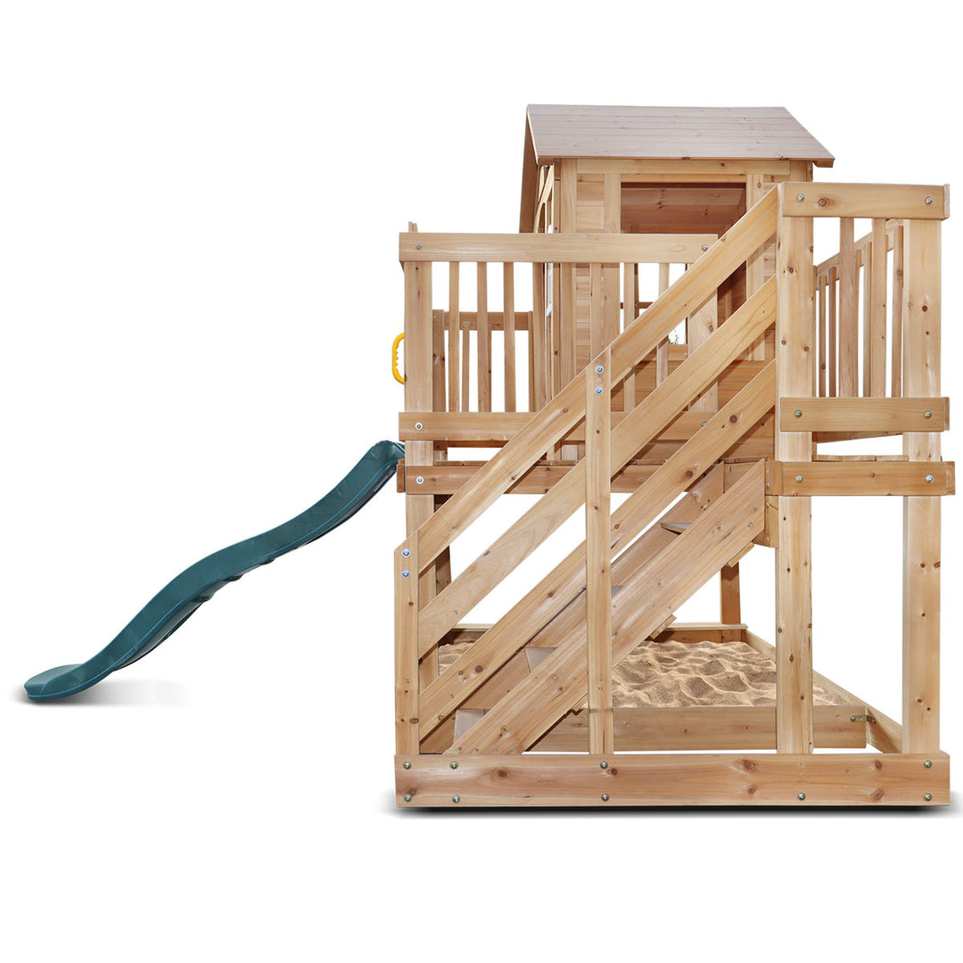 Silverton Cubby House with 1.8m Slide (Blue or Green) - Lifespan Kids