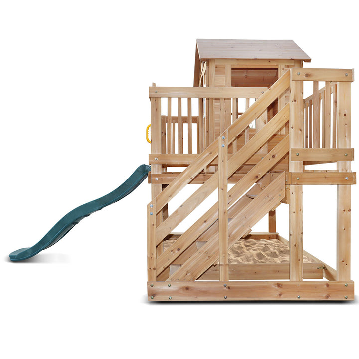 Silverton Cubby House with 1.8m Slide (Blue or Green) - Lifespan Kids