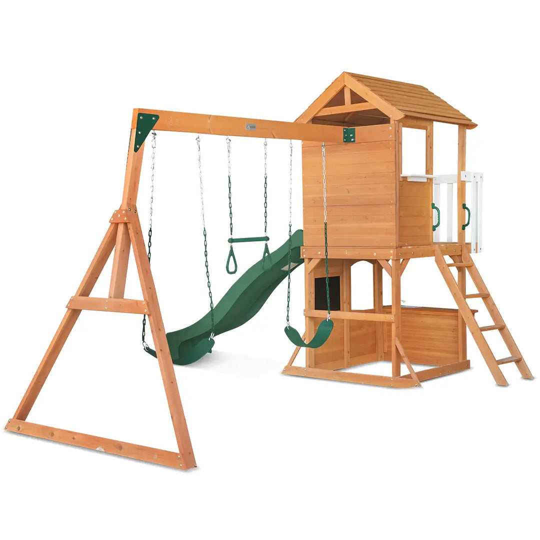 Springlake Play Centre with 2.2m Slide (Green, Blue  or Yellow Slide) - Lifespan Kids