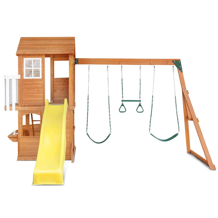 Springlake Play Centre with 2.2m Slide (Green, Blue  or Yellow Slide) - Lifespan Kids