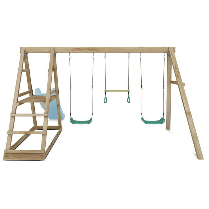 Winston 4-Station Timber Swing Set with Slide - Lifespan Kids