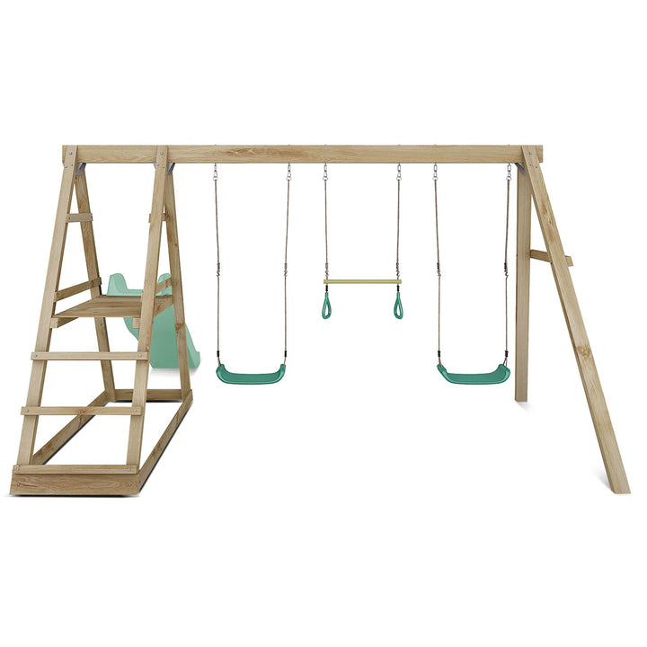 Winston 4-Station Timber Swing Set with Slide - Lifespan Kids