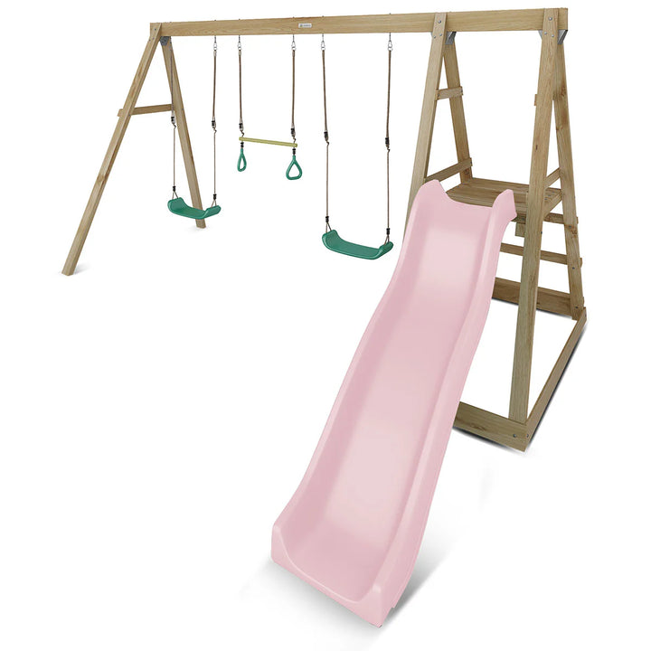 Winston 4-Station Timber Swing Set with Slide - Lifespan Kids