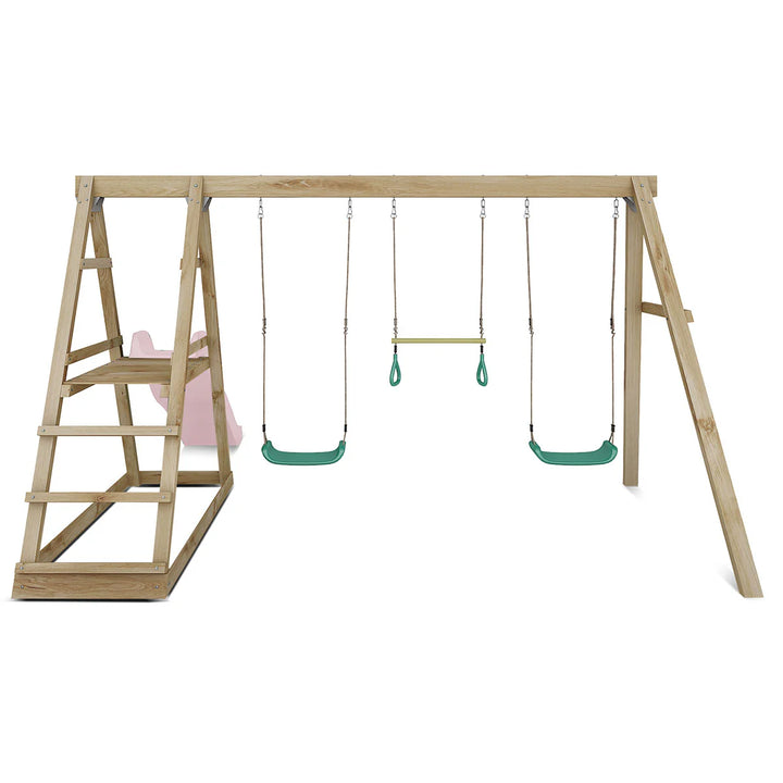 Winston 4-Station Timber Swing Set with Slide - Lifespan Kids