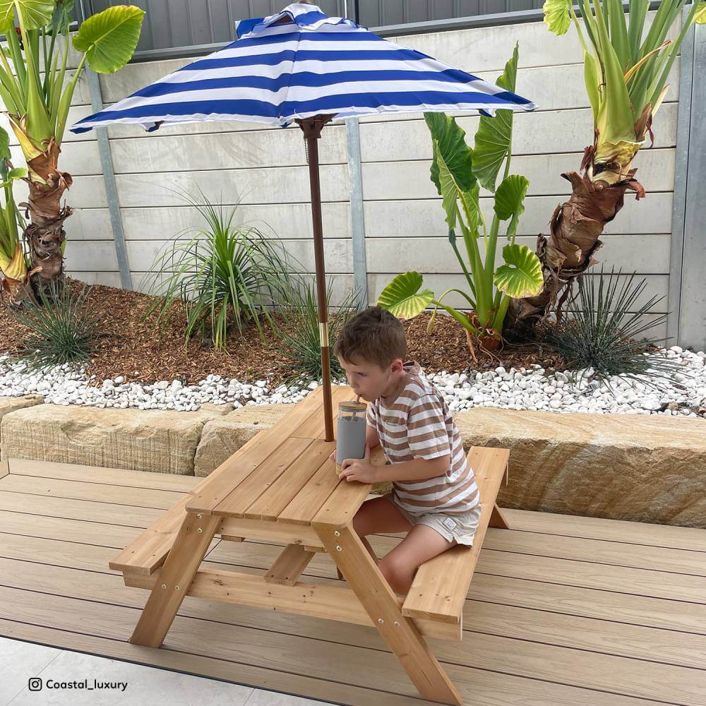 Sunrise Sand & Water Picnic Table + Umbrella - Lifespan Kids