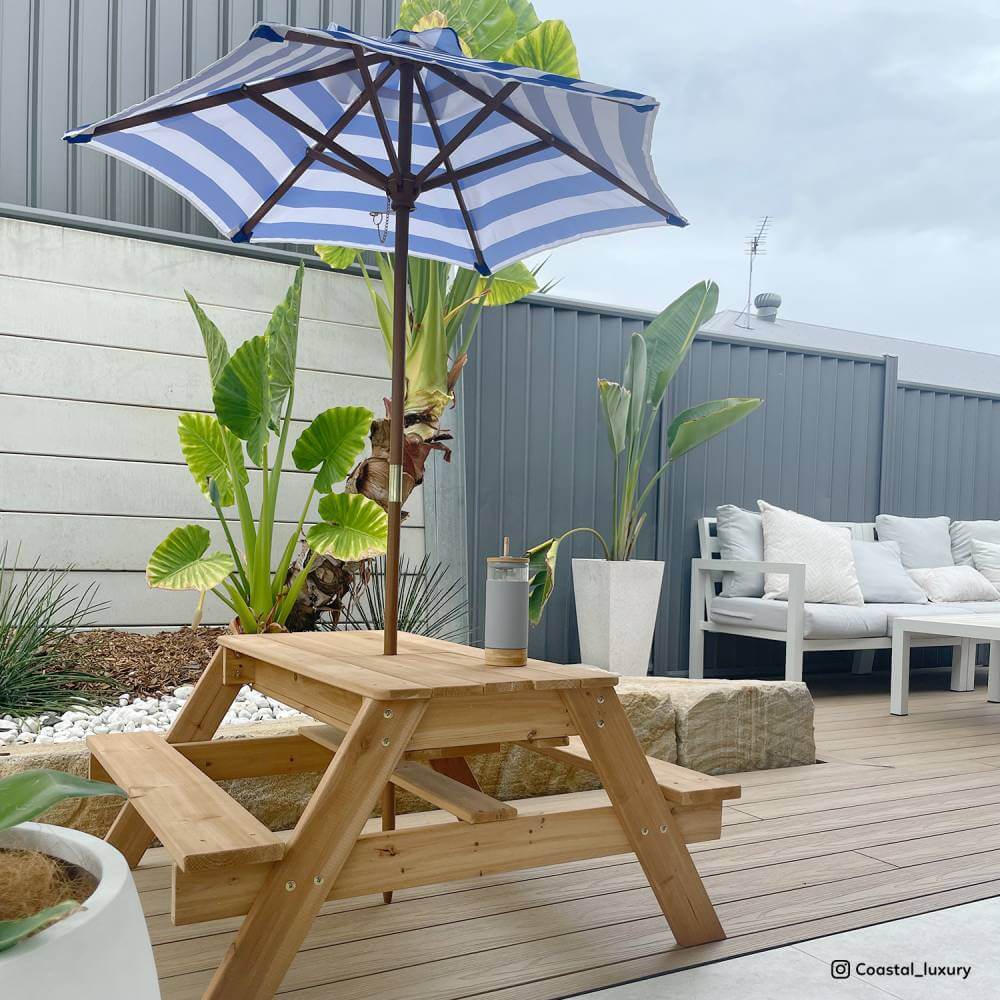 Sunrise Sand & Water Picnic Table + Umbrella - Lifespan Kids