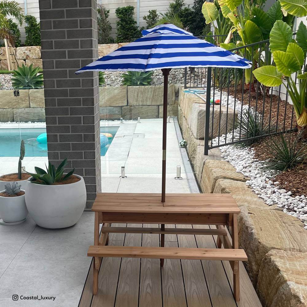 Sunrise Sand & Water Picnic Table + Umbrella - Lifespan Kids