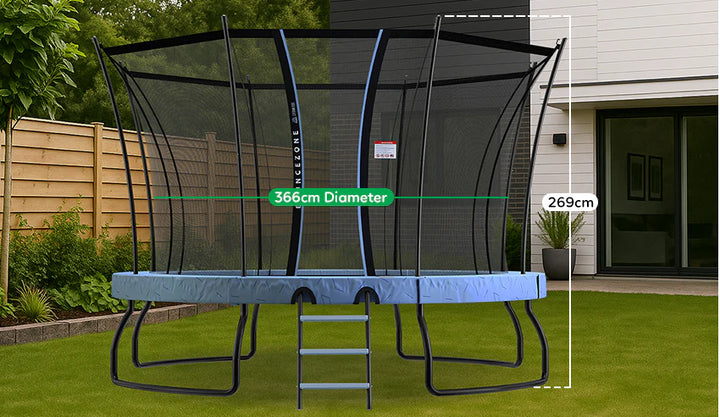 BounceZone Round Spring Trampoline - Large (12ft)) - Lifespan Kids