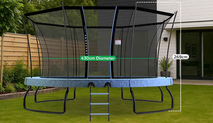 BounceZone Round Spring Trampoline - XL (14ft) - Lifespan Kids