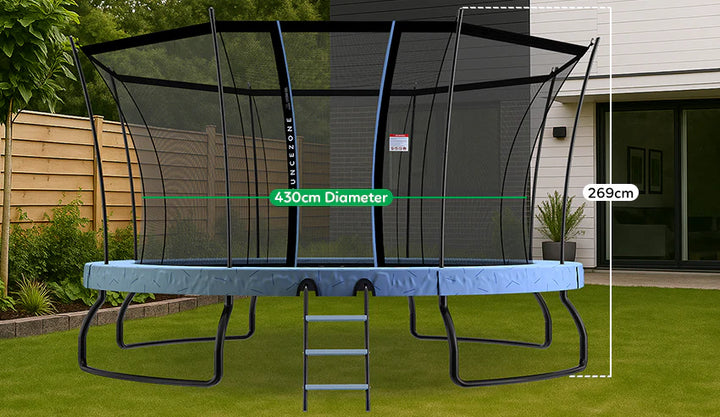 BounceZone Round Spring Trampoline - XL (14ft) - Lifespan Kids