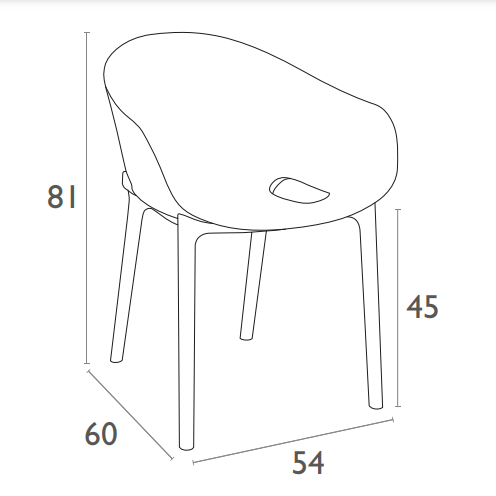 Siesta Sky Stacking Chair (Available in Black, White, Taupe, Green, Marsala & Anthracite)