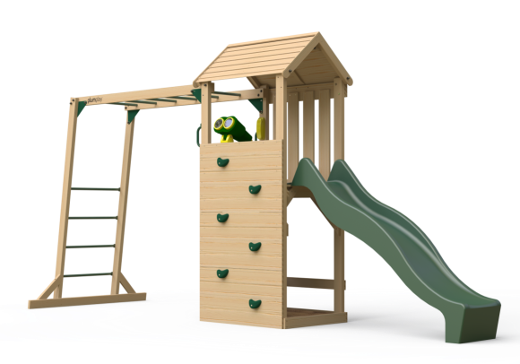 Lookout Wooden Tower with Monkey Bars